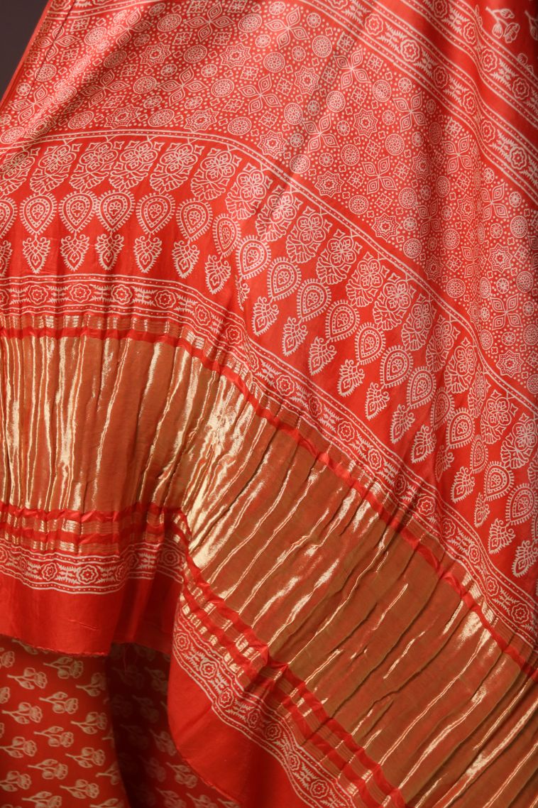 Graceful Red Modal Silk Saree view 2