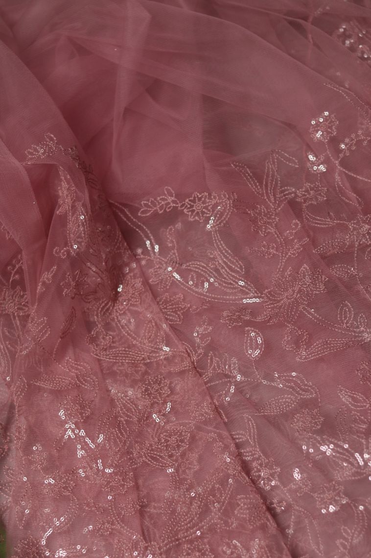 Classic Fancy Saree in Dusty Rose view 3