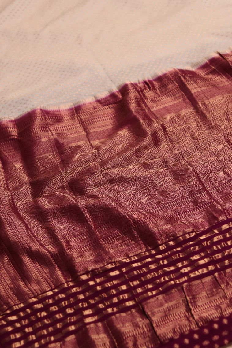 Modern Banarasi Saree in Pastel Yellow with Designer Abstract Motif Border view 2