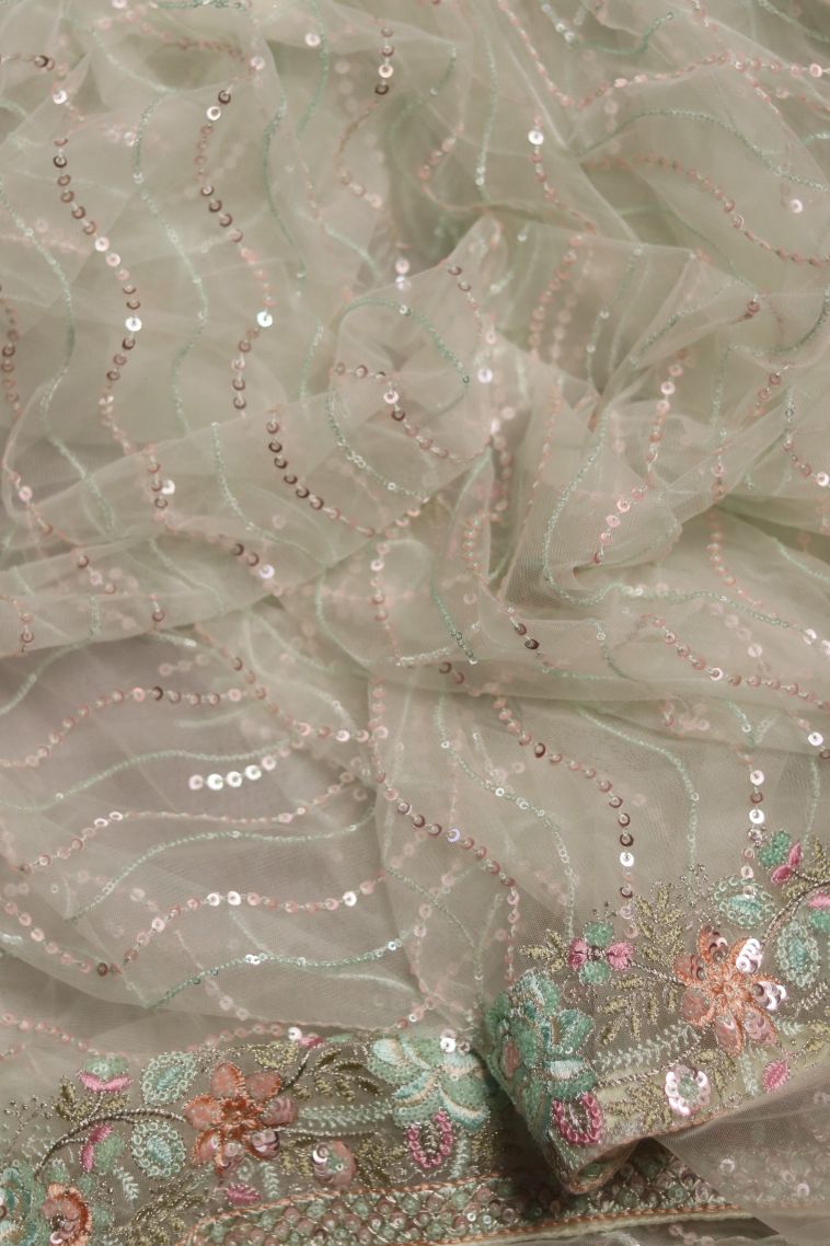 Modern Fancy Saree in Pastel Yellow with Designer Abstract Motif Border view 1