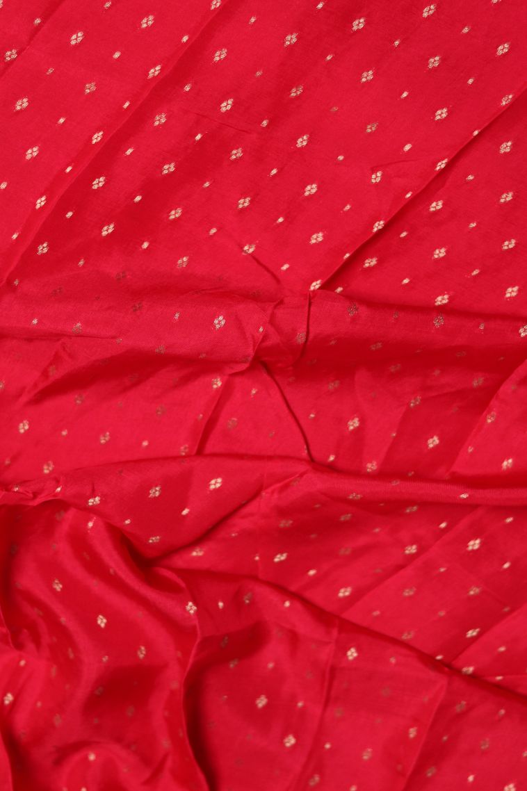 Modern Banarasi Saree in Red-orange (kumkuma Red) with Designer Abstract Motif Border view 3