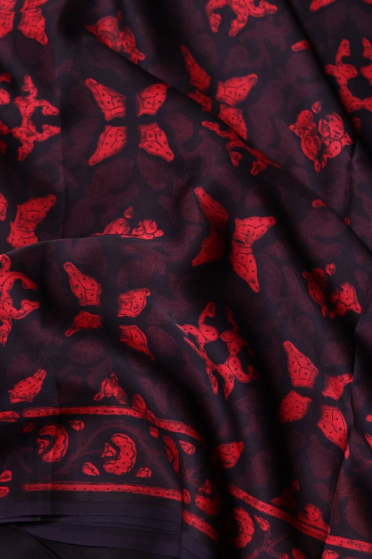 Graceful Black Modal Silk Saree view 4