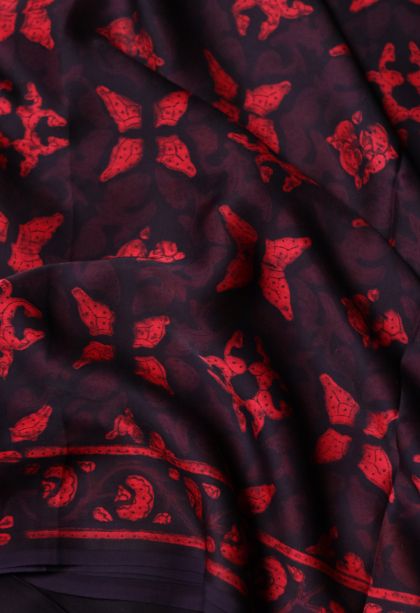 Graceful Black Modal Silk Saree