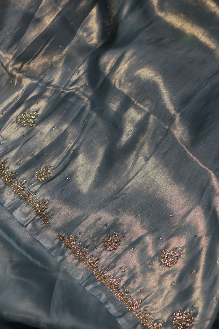 Designer Fancy Saree with Embroidery Work - Party Collection view 3