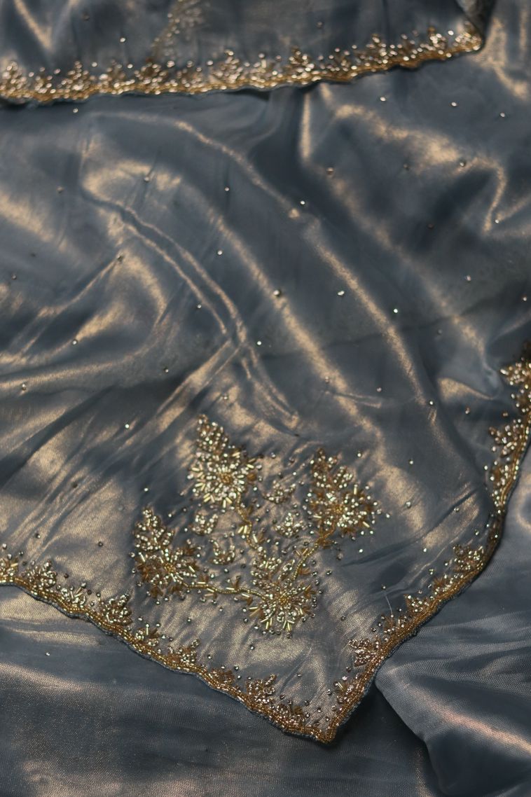 Designer Fancy Saree with Embroidery Work - Party Collection view 2