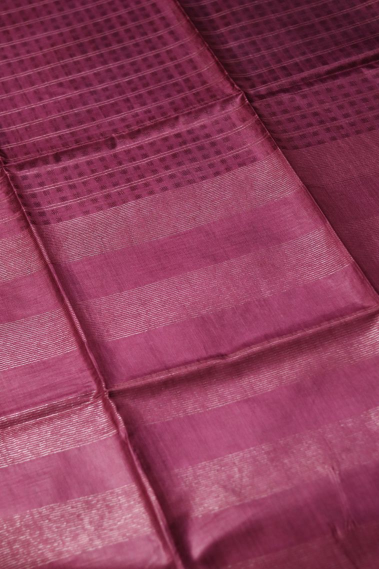 Elegant Tusser Silk Saree with Stripes Border - Perfect for Festive view 2