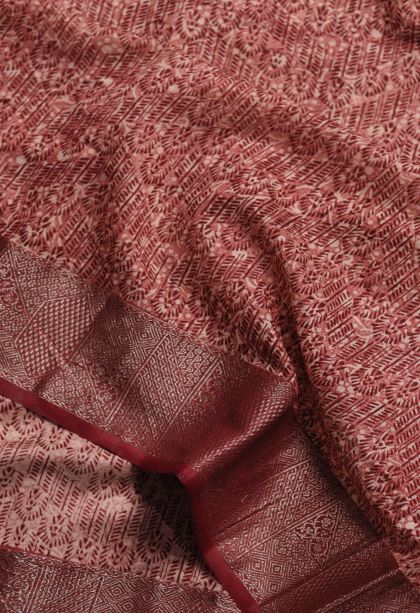 Classic Chanderi Saree in Rose