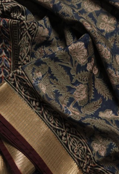 Chanderi Saree with Jacquard Gold Zari - Timeless Style
