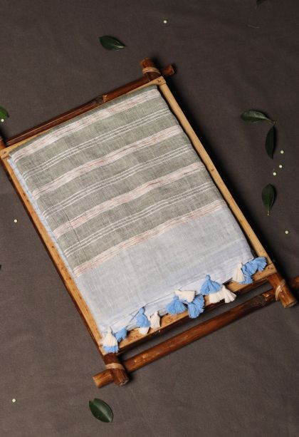 Festive Collection Linen Saree with Rich Stripes