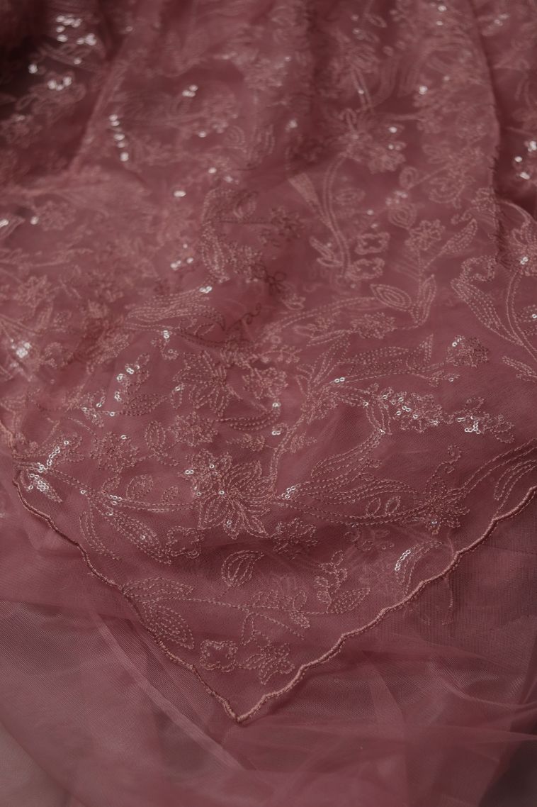 Classic Fancy Saree in Dusty Rose view 2