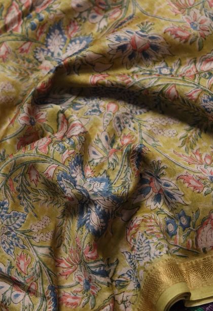 Classic Chanderi Saree in Multi-colour