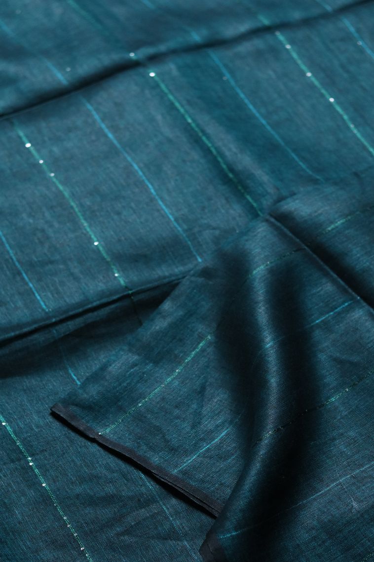 Elegant Linen Saree with Solid Border view 4