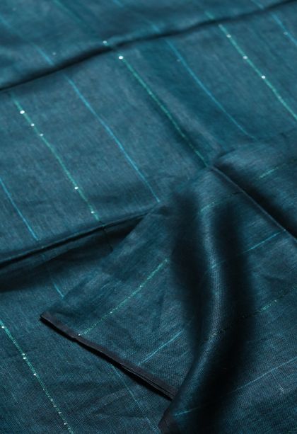 Elegant Linen Saree with Solid Border
