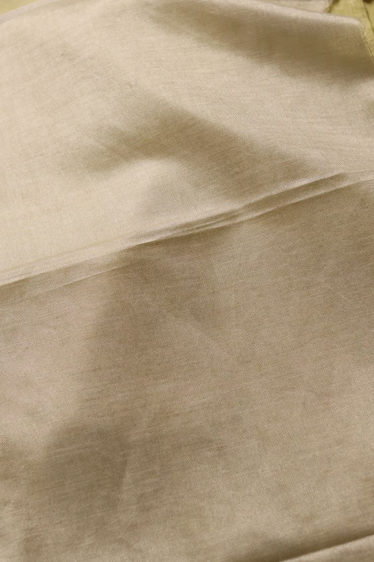 Classic Handwoven Linen Saree in Mustard Yellow view 3