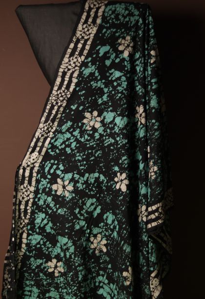 Everyday Wear Black Mul Cotton Saree - Comfortable and Stylish