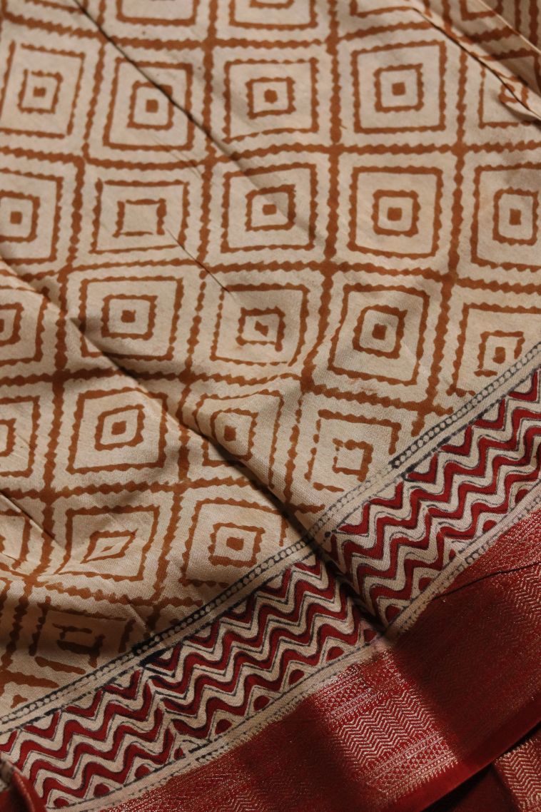 Festive Wear Pastel Yellow Chanderi Saree - Comfortable and Stylish view 3