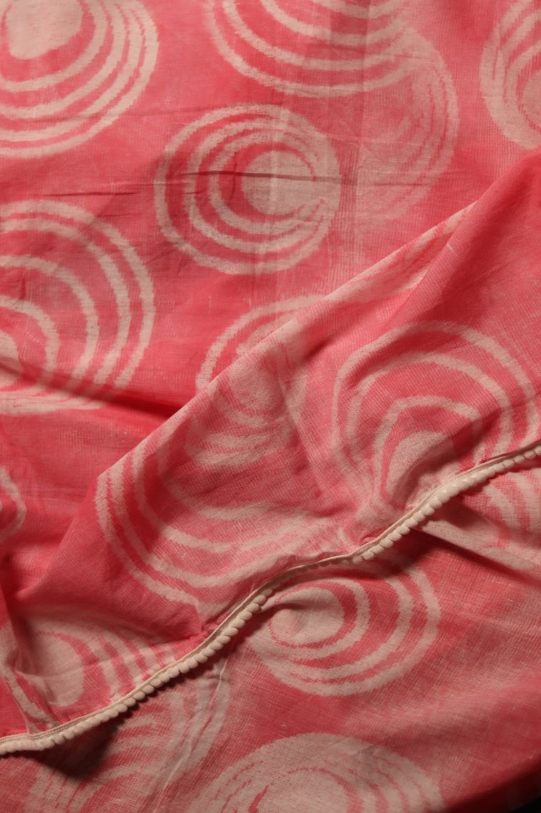 Mul Cotton Saree in Pink Shade view 4
