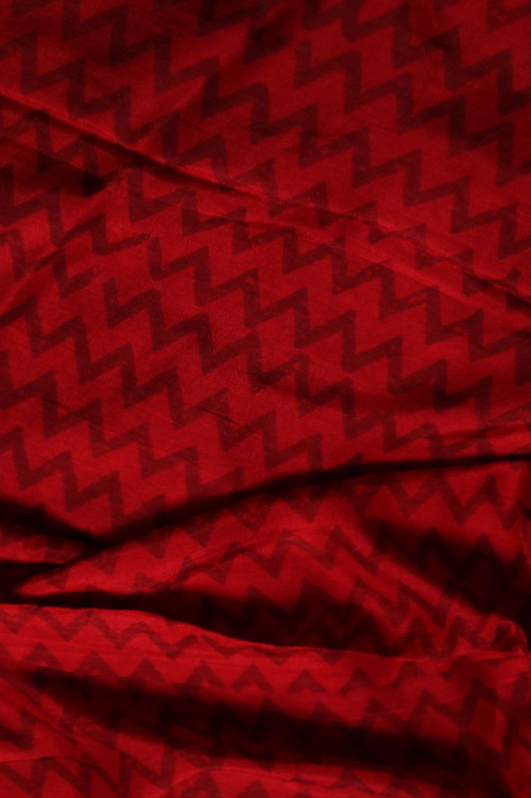 Designer Chanderi Saree with Printed Work - Festive Collection view 3
