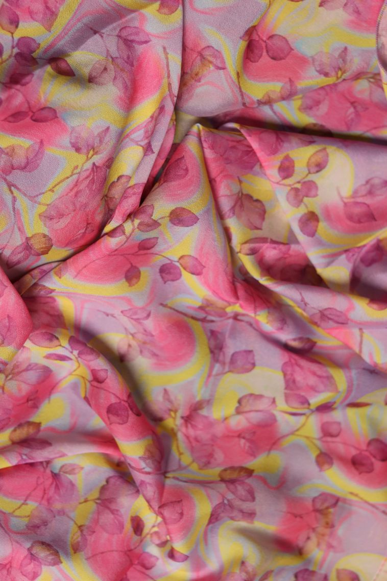 Party Wear Organza Saree with Elegant Tussles Finish view 3