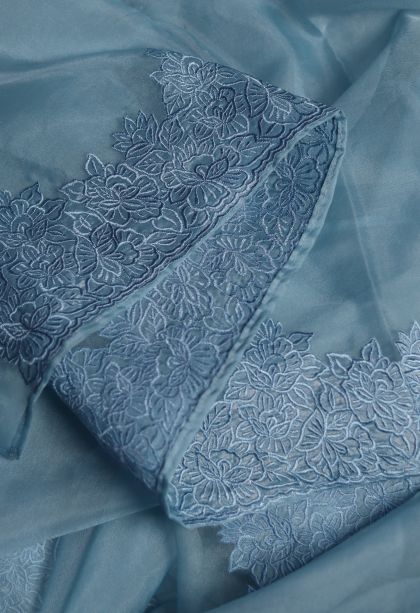 Traditional Solid Colour Organza Saree - Ideal for Festive