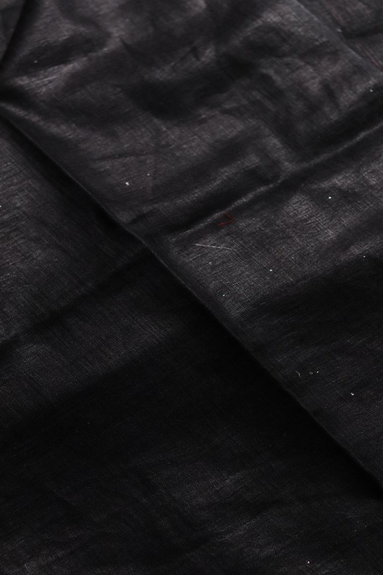 Festive Collection Linen Saree with Subtle Stripes Motifs view 3