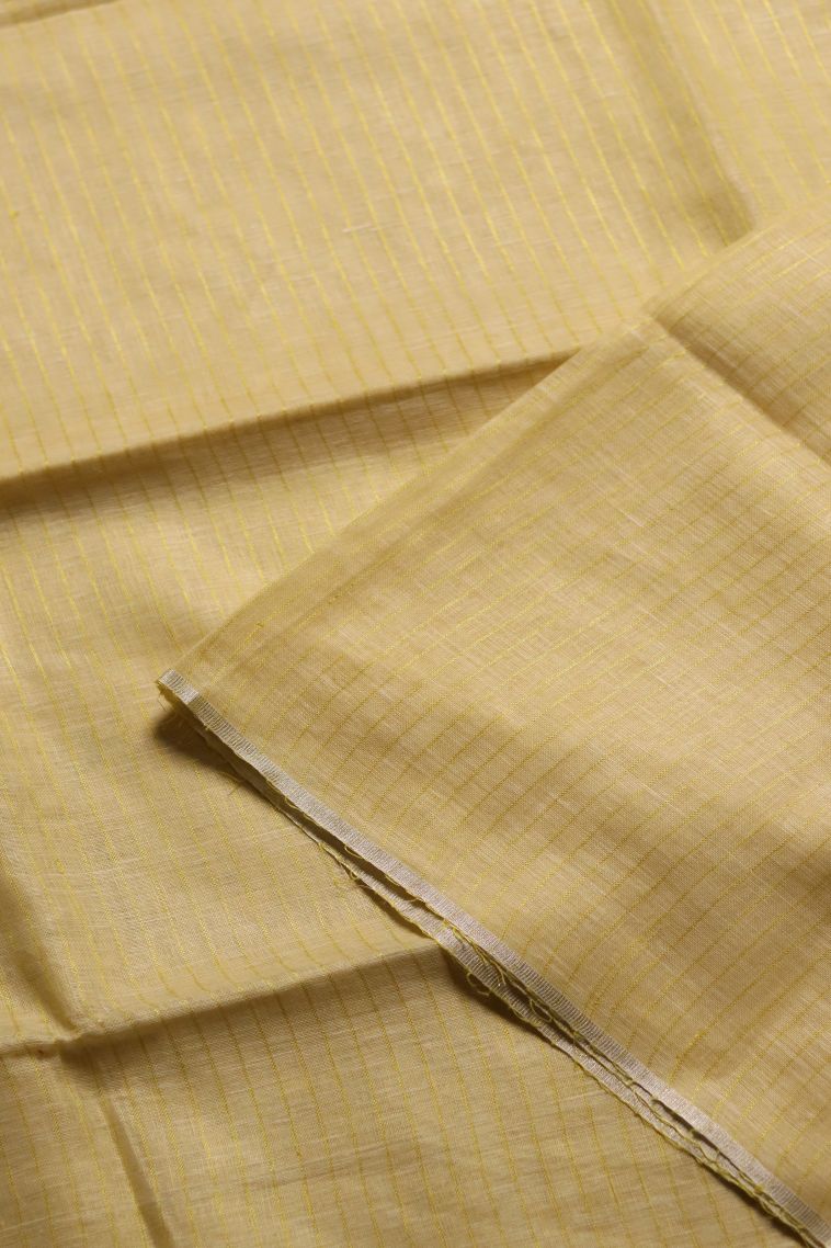 Linen Saree with Stripes Pattern - Timeless Style view 4