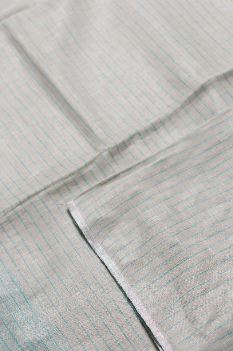 Elegant Linen Saree with Stripes Design view 4