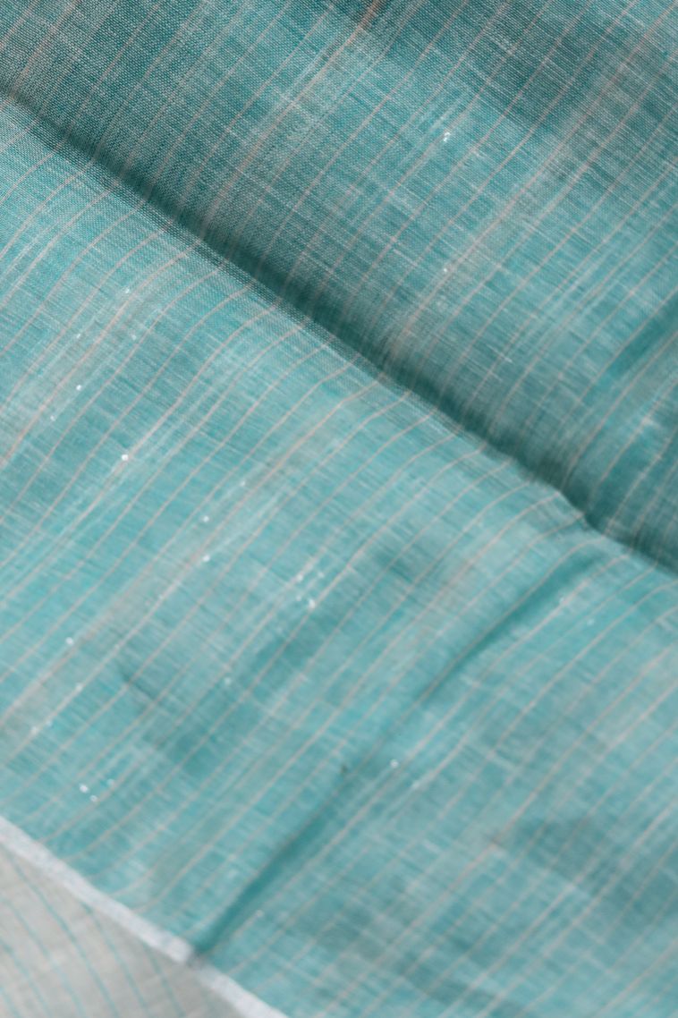 Elegant Linen Saree with Stripes Design view 3
