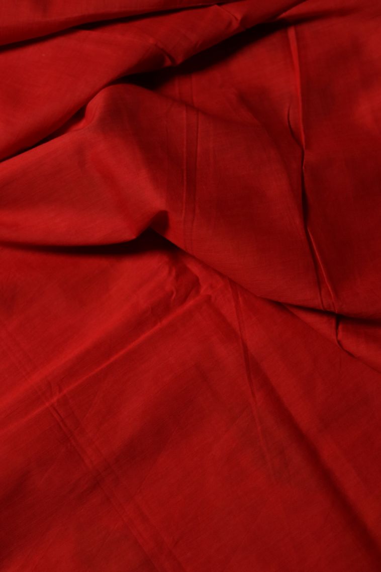 Graceful Red-orangeMul Cotton Saree view 3