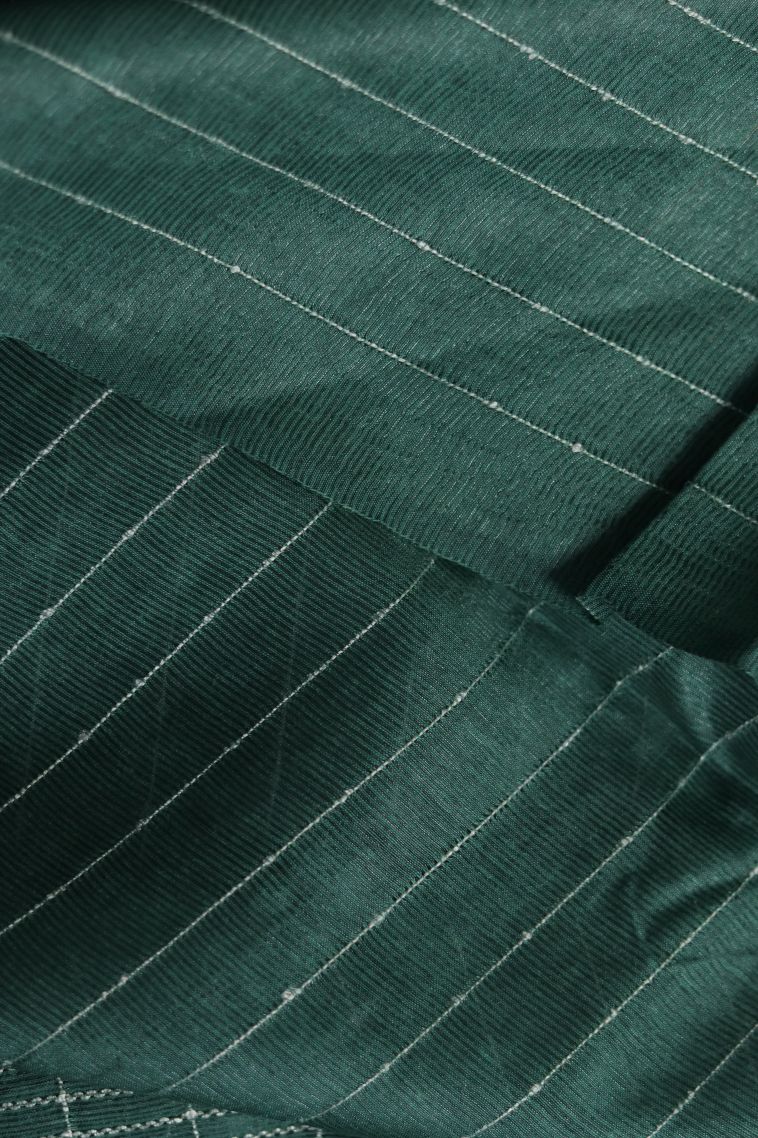Graceful Bottle Green Tusser Silk Saree view 3