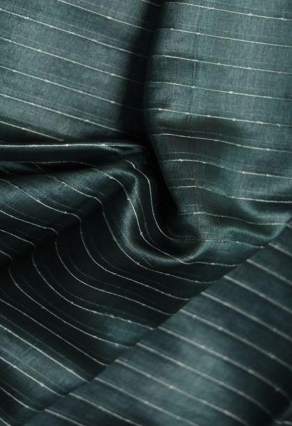 Graceful Bottle Green Tusser Silk Saree