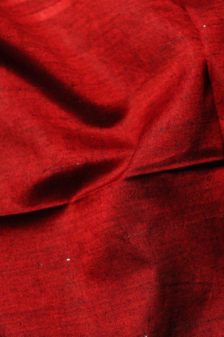 Linen Saree in Black with Woven Accents view 3
