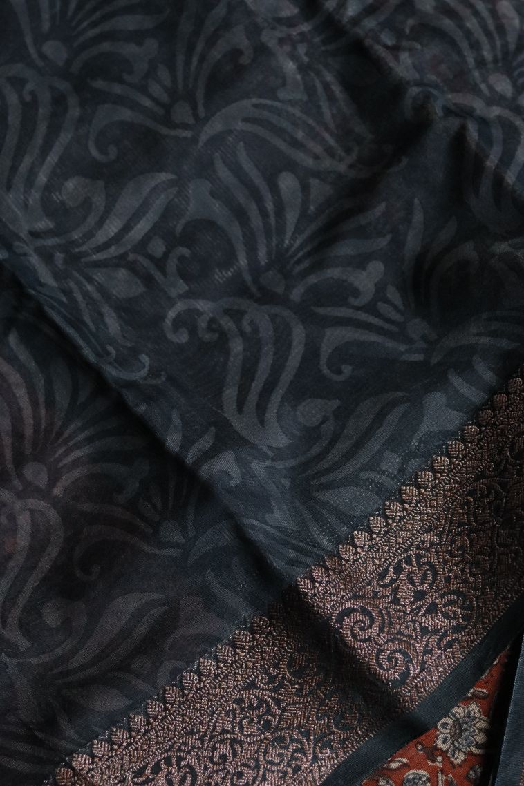 Traditional Floral Chanderi Saree - Ideal for Festive view 3