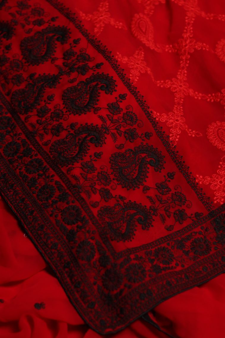 Party Wear Red Fancy Saree - Comfortable and Stylish view 2