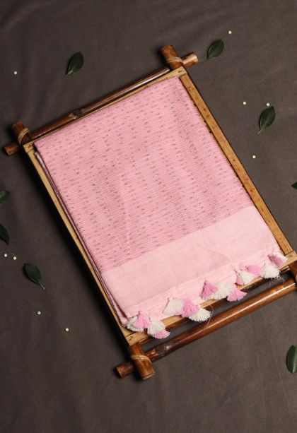 Elegant Linen Saree with Solid Border