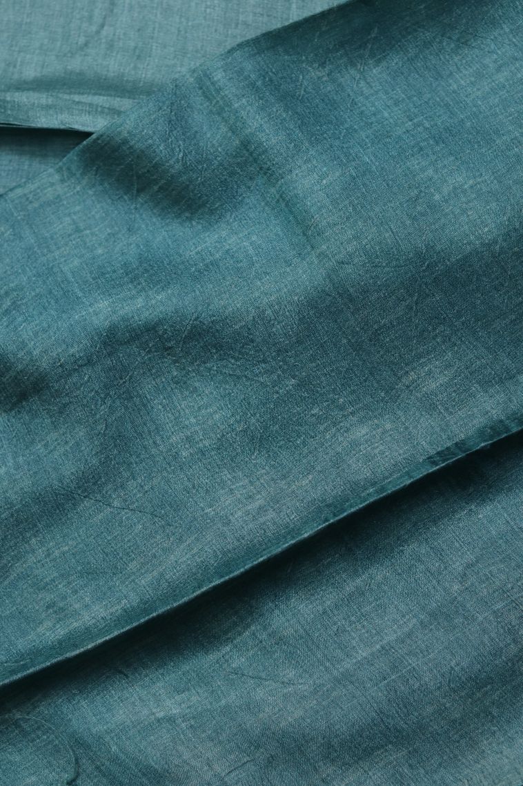 Traditional Tusser Silk Saree with Classic Solid Finish view 2