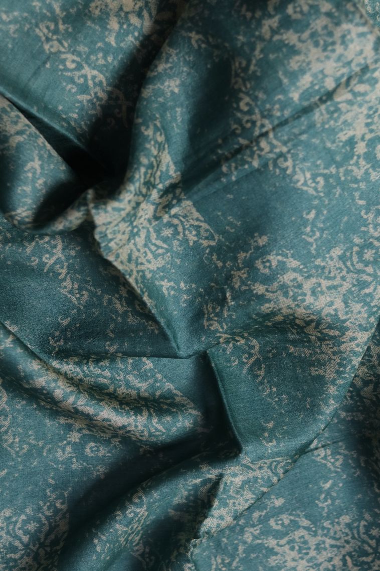 Traditional Tusser Silk Saree with Classic Solid Finish view 3